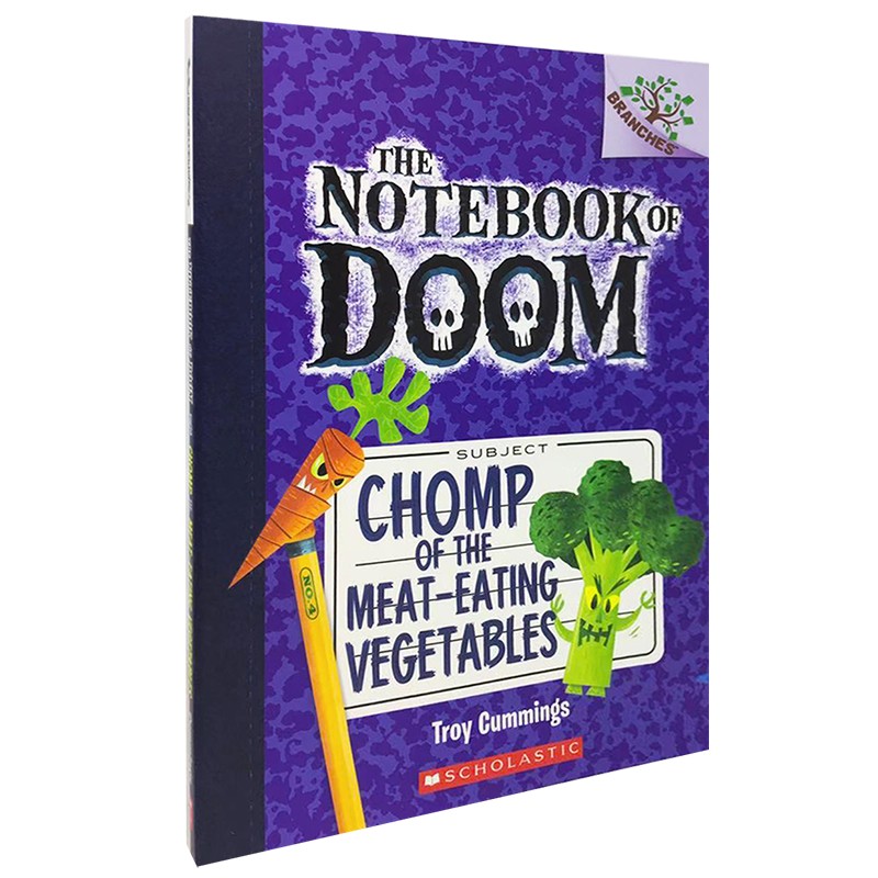 正版 毁灭笔记4食肉蔬菜的咀嚼 英文绘本原版CHOMP OF THE MEAT-EATING VEGETABLES Scholastic学乐桥梁大树系列 课外读物童书