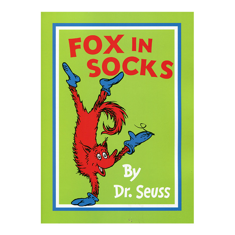 进口英文原版绘本 Fox in Socks 穿袜子的狐狸 苏斯博士Dr. Seuss 幼儿童英语童书柯林斯出版Harper Collins