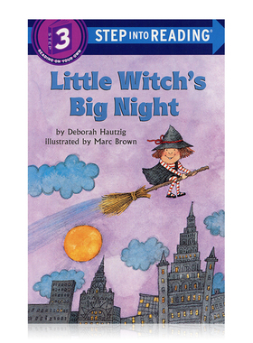 小女巫的夜晚英文原版 企鹅兰登英语分级绘本第一阶  三阶 Little Witch's Big Night