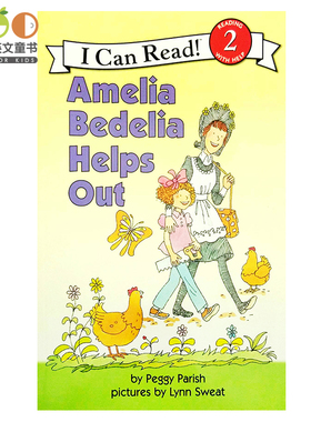 正版儿童英文原版绘本 Amelia Bedelia Helps Out 4-8岁糊涂女佣 i can read 2幼儿原版英语绘本书 女孩故事书 小豆豆英文童书