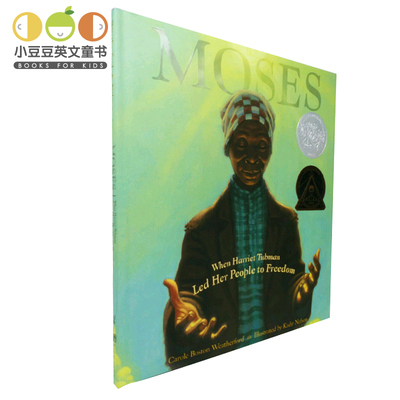 小豆豆英文童书 进口英文原版绘本Moses: When Harriet Tubman Led Her People to幼儿童英语阅读故事书 男孩英文绘本书 暑假读物