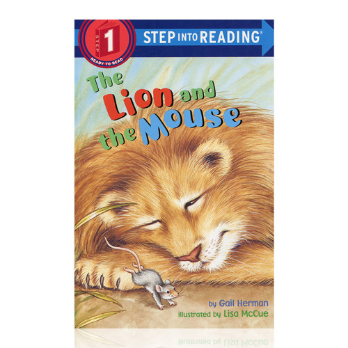 英文 狮子和老鼠 企鹅兰登英语分级绘本第一阶 step into一阶 The Lion and the Mouse 3-8岁