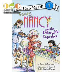 正版现货 英文Fancy Nancy and the Delectable Cupcakes漂亮南希i can read系列 儿童原版书 幼儿原版英文故事书