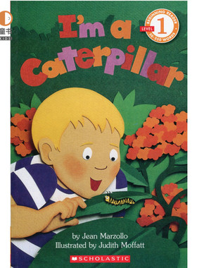 英文原版绘本我是毛毛虫 I'm a Caterpillar廖彩杏书单 Hello Science Reade幼儿英语原版绘本 儿童 男孩 Scholastic学乐 3-8岁