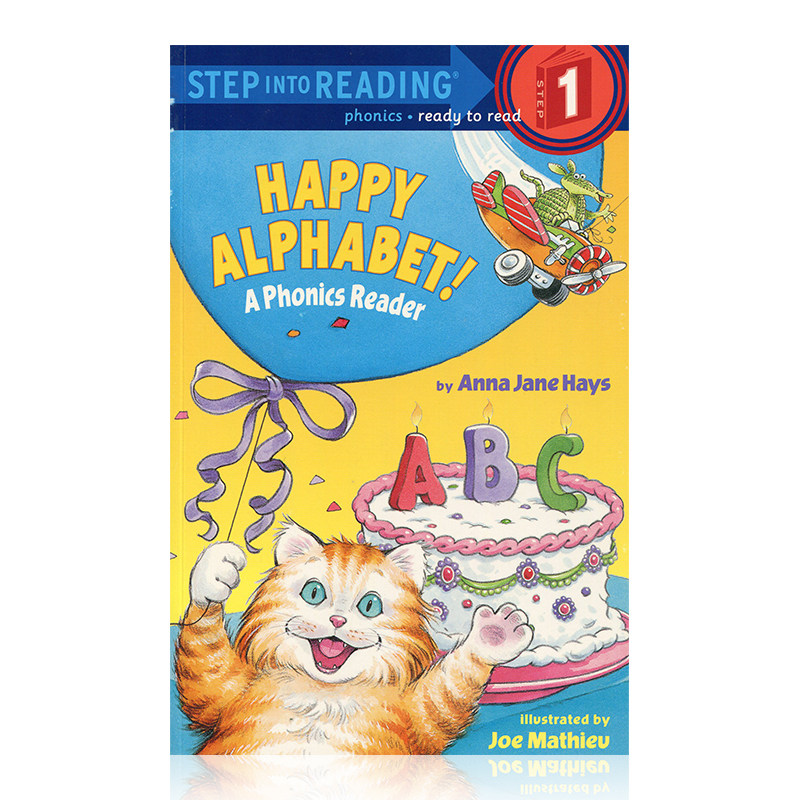 英文快乐字母表 企鹅兰登英语分级绘本第一阶 step into reading一阶 Happy Alphabet!3-8岁原版漫画书英文绘本