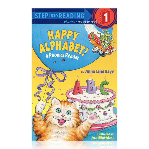 英文快乐字母表 企鹅兰登英语分级绘本第一阶 step into reading一阶 Happy Alphabet!3-8岁原版漫画书英文绘本