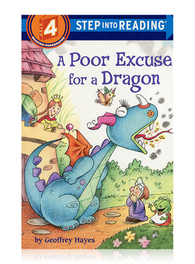 企鹅兰登英语分级绘本 四阶英文原版 A Poor Excuse for a Dragon 龙的糟糕借口原版漫画书英文绘本