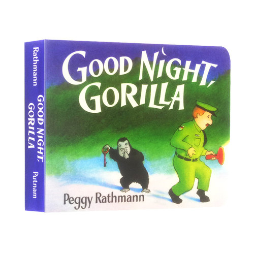 送音视频 英文原版晚安大猩猩Good Night Gorilla纸板书吴敏兰书单123第95本goodnight moon同系列 美国百本需读 晚安睡前读物启蒙