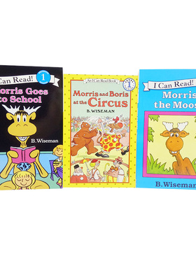 3本进口英文原版绘本 Morris（ICR）莫里斯3册合售i can read 1阶 分级读物一级 Harper Collins出版 幼儿童课外童书