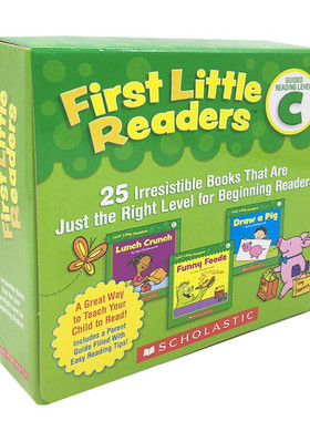 赠CD 正版英文原版 First Little Readers Guided Reading Level C学乐Scholastic原版英文绘本 幼儿童英语绘本 读物课外书