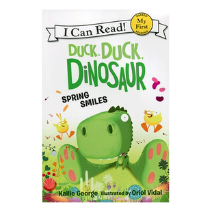 原版英文 Duck, Duck, Dinosaur: Spring Smiles 春天里的微笑4-8岁