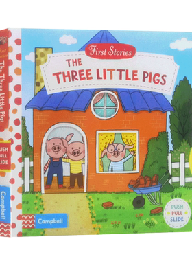 英文原版 三只小猪 操作机关书The Three Little Pigs 亲子互动睡前故事 First Stories BUSY系列童话篇纸板书 英语启蒙认知绘本