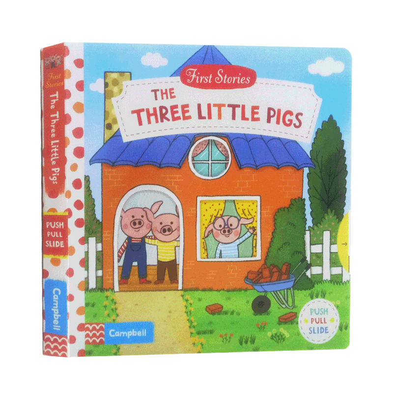 英文原版 三只小猪 操作机关书The Three Little Pigs 亲子互动睡前故事 First Stories BUSY系列童话篇纸板书 英语启蒙认知绘本