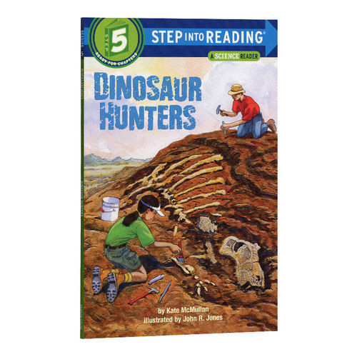 捕龙达人英文章节小说桥梁  企鹅 兰登step into reading 5阶英文原版 Dinosaur Hunters原版漫画书英文绘本