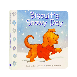 进口英文原版绘本 Biscuit's Snowy Day 纸板书Biscuit饼干狗英文绘本 2-6岁 幼儿童英语启蒙童书 Harper Collins出版 大开本