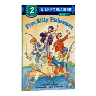 五个愚蠢的渔民 企鹅兰登step into reading 二阶英文原版 Five Silly Fishermen原版漫画书英文绘本