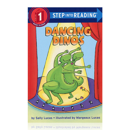 进口英文 跳舞的恐龙 企鹅兰登英语分级绘本第一阶 step into reading一阶 Dancing Dinos 3-8岁原版漫画书英文绘本