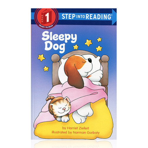 企鹅兰登英语分级绘本第一阶 英文原版平装绘本 Sleepy Dog 睡觉的小狗 3-8岁 美国进口 step into reading step 1