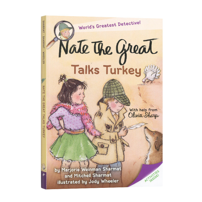 英文原版 Nate the Great Talks Turkey 侦探内特：火鸡失踪案 儿童推理小说原版漫画书英文绘本