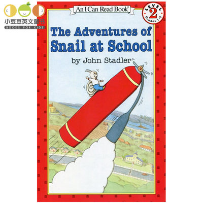 汪琣珽第二阶段  英文原版绘本The Adventures of Snail at School蜗牛的学校历险i can read level 2阶英语绘本书 小豆豆英文童书