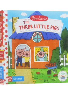 英文原版 三只小猪 操作机关书The Three Little Pigs 亲子互动睡前故事 First Stories BUSY系列童话篇纸板书 英语启蒙认知绘本