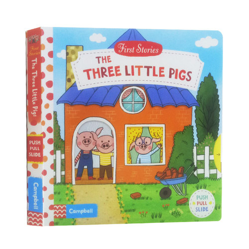 英文原版 三只小猪 操作机关书The Three Little Pigs 亲子互动睡前故事 First Stories BUSY系列童话篇纸板书 英语启蒙认知绘本