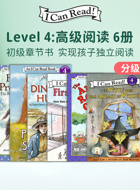 6本儿童英文原版绘本I Can Read Level 4分级阅读6册合售套装4-8岁Dinosaur Hunter恐龙猎手First Flight 童书Finding Providence