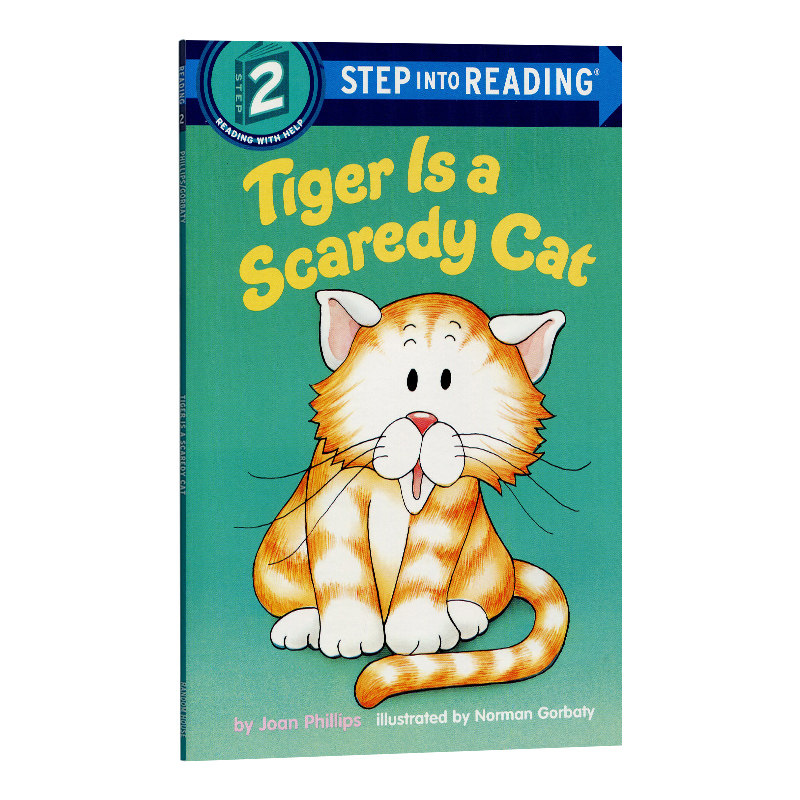 怕老鼠的老虎 企鹅兰登step into reading 二阶英文原版 Tiger Is a Scaredy Cat原版漫画书英文绘本