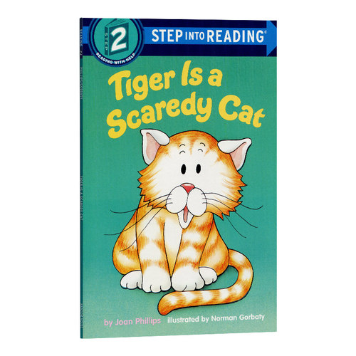 怕老鼠的老虎 企鹅兰登step into reading 二阶英文原版 Tiger Is a Scaredy Cat原版漫画书英文绘本