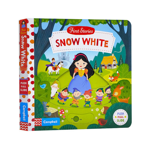 英文原版 白雪公主机关操作纸板书 First Stories BUSY系列 童话篇Snow White 早教儿童趣味玩具机关撕不烂书亲子互动启蒙认知绘本