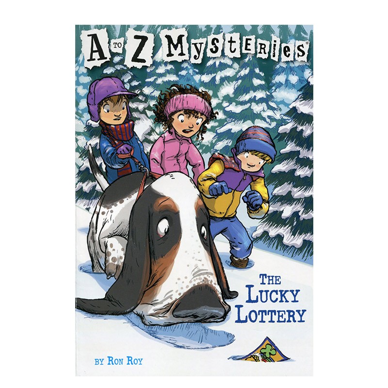 神秘案件12被偷走的彩票 正版英文原版绘本The Lucky Lottery A to Z Mysteries 小学初级章节书 神秘事件英文版 儿童侦探推理小说
