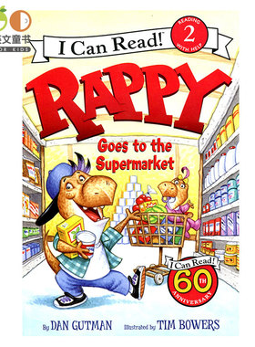 正版现货 英文原版绘本Rappy Goes to the Supermarket 4-8岁平装i can read 2阶 幼儿童原版书 英文故事书