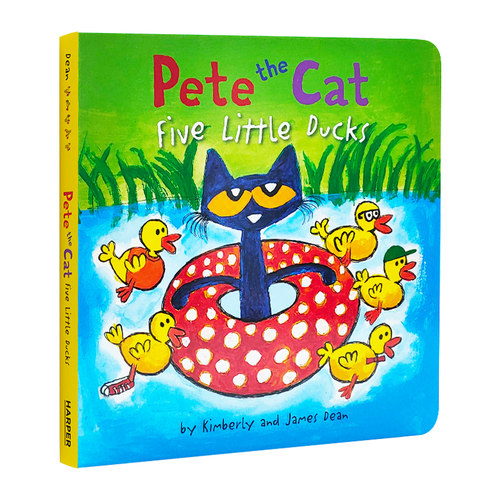 皮特猫系列英文纸板书 Pete the Cat Five Little Ducks 五只小鸭子原版漫画书英文绘本