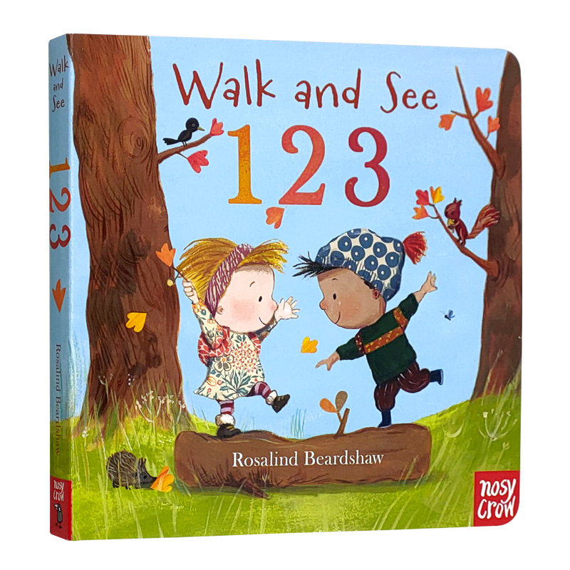 进口原版英文童书 儿童数字认知纸板书绘本 Walk and See: 123 走进大自然，学习123 0-3岁 3-5岁