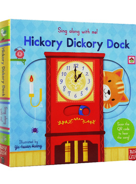 【送音频视频】英文原版绘本 小老鼠上灯台Sing Along With Me!Hickory Dickory Dock欧美经典儿歌童谣机关操作书幼儿启蒙读本