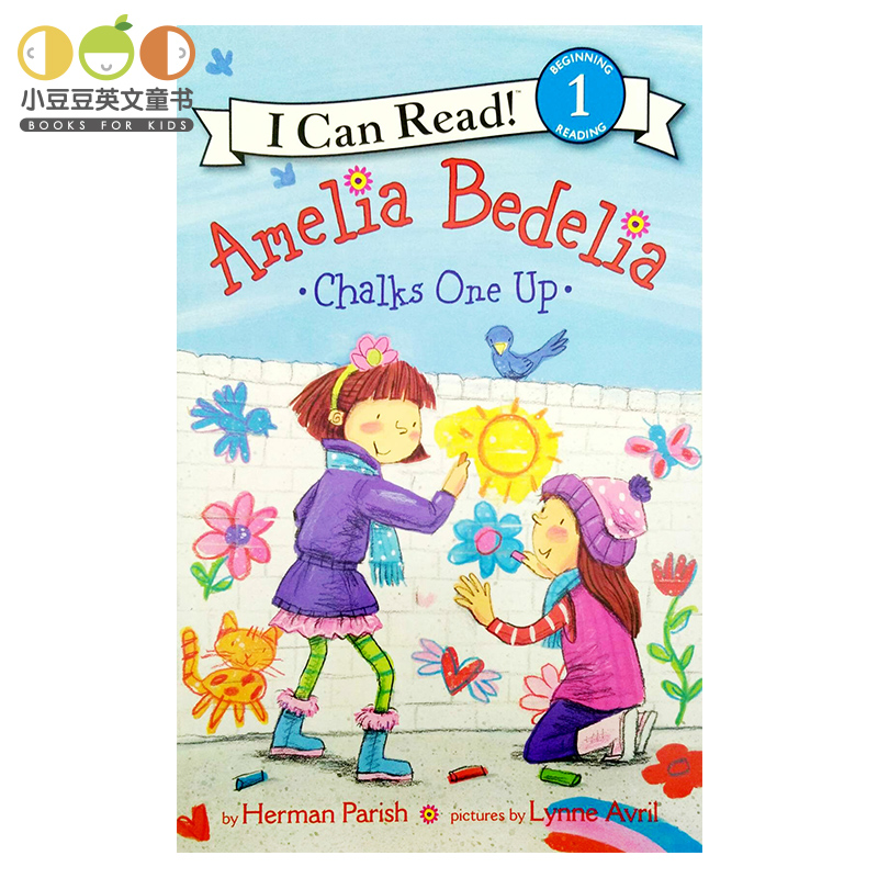 正版现货英文原版 糊涂女佣艾米莉亚Amelia Bedelia Chalks One Up 启蒙英语儿童分级读物i can read 1阶女孩