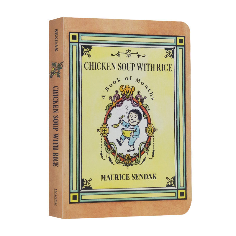 英文原版纸板书 十二月介绍 鸡汤拌饭 chicken soup with rice: a