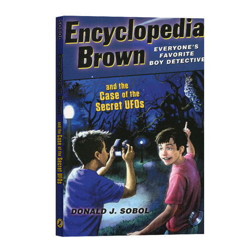 英文原版 Encyclopedia Brown and the Case of the Secret UFOs 百科全书小布朗原版漫画书英文绘本