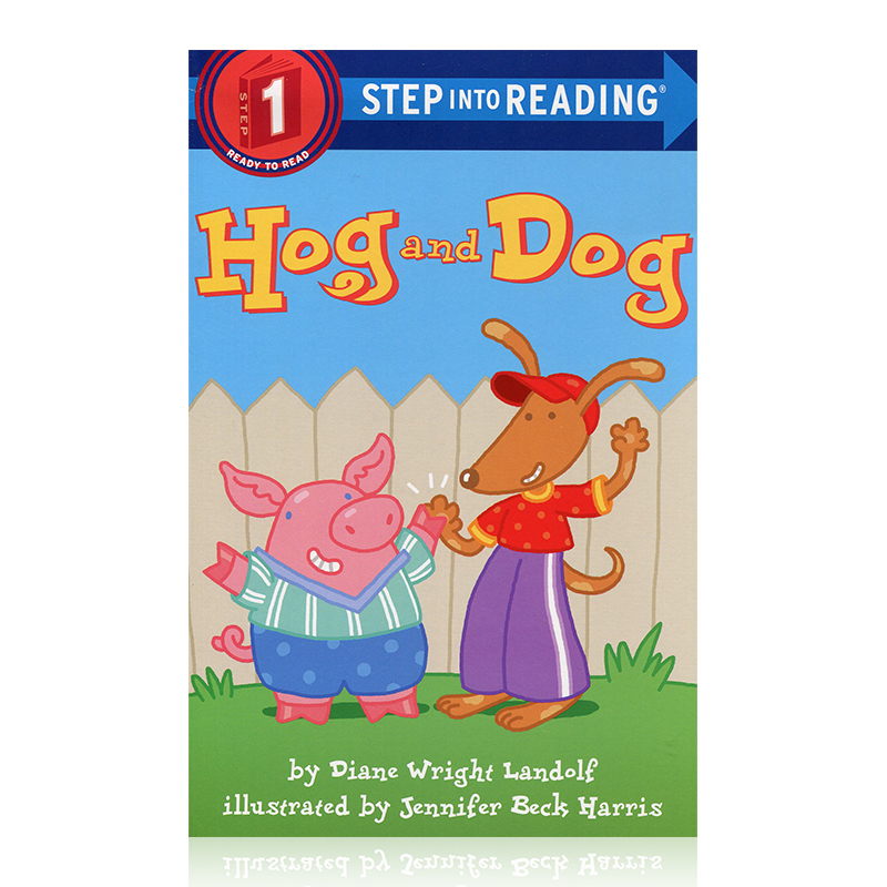 小猪小狗英文原版 企鹅兰登英语分级绘本第一阶  step into reading一阶 Hog and Dog 3-8岁