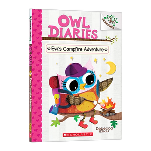 猫头鹰日记 英文原版平装绘本 Owl Diaries #12 Eva's Campfire Adventure 伊娃的篝火晚会 学乐大树系列