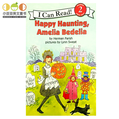 正版 英文原版绘本Happy Haunting, Amelia Bedelia糊涂女佣4-8岁i can read2阶幼儿童原版书故事书女孩