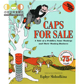 卖帽子Caps 幼儿英语早教吴敏兰书单 for 英文原版 Sale 75周年进口绘本韵文 HarperCollins出版 启蒙认知儿童英语睡前故事图画书