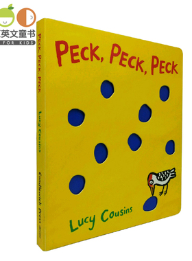 正版英文原版绘本Peck Peck Peck纸板《小鼠波波Maisy》作者Lucy Cousins 幼儿童原版英语启蒙纸板书单词记忆 小豆豆英文童书