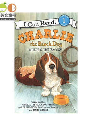 正版 儿童英文原版绘本Charlie the Ranch Dog: Where's the Bacon？幼儿原版书i can read 1分级读物1
