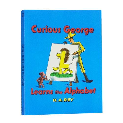 进口英文原版绘本 好奇乔治猴学字母 Curious George Learns the Alphabet乔治猴  幼儿童英语启蒙26字母童书原版漫画书英文绘本