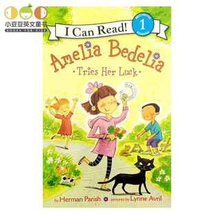 正版进口英文原版绘本 糊涂女佣艾米莉亚Amelia Bedelia Tries Her Luck 4-8岁i can read level 1幼儿童原版英语故事书