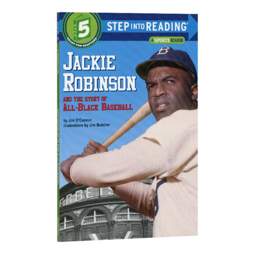 杰基&middot;罗宾森英文章节桥梁书小说  企鹅兰登step into reading 5阶英文原版 Jackie Robinson原版漫画书英文绘本