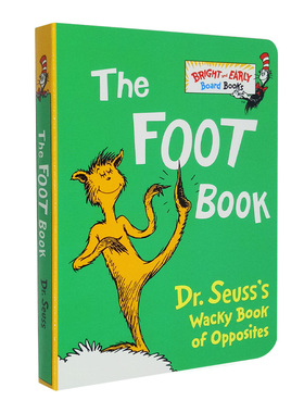 赠音频 英文原版Dr.Seuss英语启蒙单词纸板书 THE FOOT BOOK苏斯博士作品DrSeuss3-6岁幼儿童书Random House 兰登书屋出版绘本