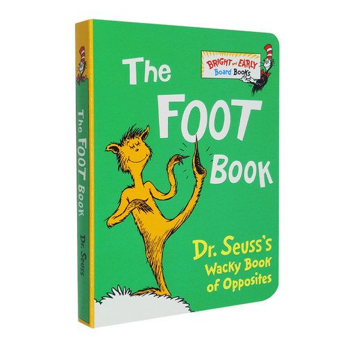 赠音频 英文原版Dr.Seuss英语启蒙单词纸板书 THE FOOT BOOK苏斯博士作品DrSeuss3-6岁幼儿童书Random House 兰登书屋出版绘本