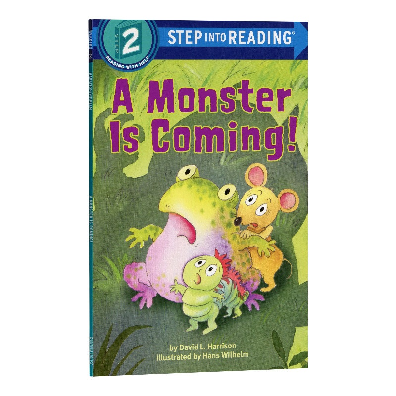 怪兽来啦英文绘本 企鹅兰登step into reading二阶英文原版A Monster is Coming!原版漫画书英文绘本